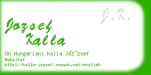 jozsef kalla business card